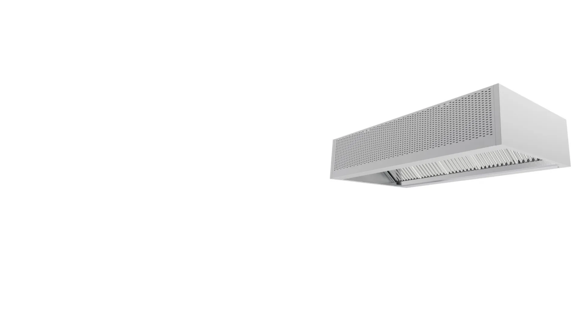 Hotte professionnelle triple flux en inox